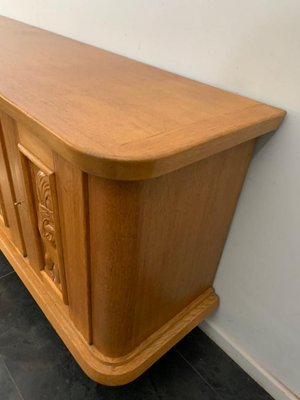 Ash Sideboard with Carved Panels, 1930s-IJR-853510