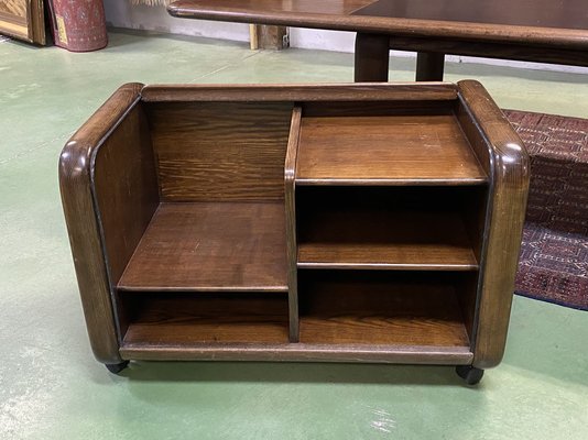 Ash Wood Desk & Mobile Filing Cabinet by Burkhard Vogtherr for Rosenthal, 1970s, Set of 2-QYF-754227