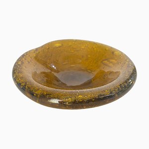 Ashtray in Glass, Bubles Patterns from Biot, France, 1970s-UR-1724386