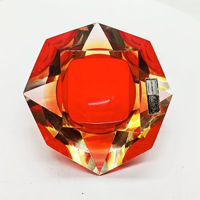 Ashtray in Murano Glass by Flavio Poli for Seguso, Glassmakers of C. Campanella - Label, 1960s-YHS-2026881