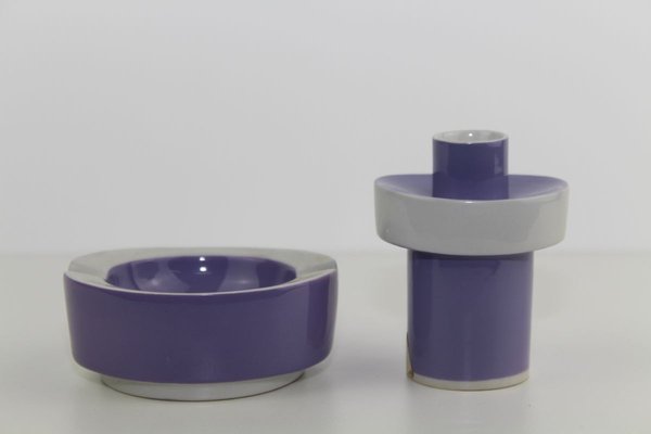 Ashtray with Candlestick by Royal Dux, 1960s, Set of 2-ZWH-799138