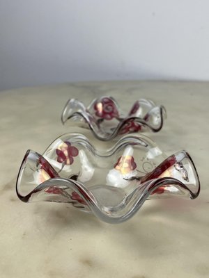 Ashtrays in Decorated Murano Glass, Italy, 1960s, Set of 2-YST-1754691