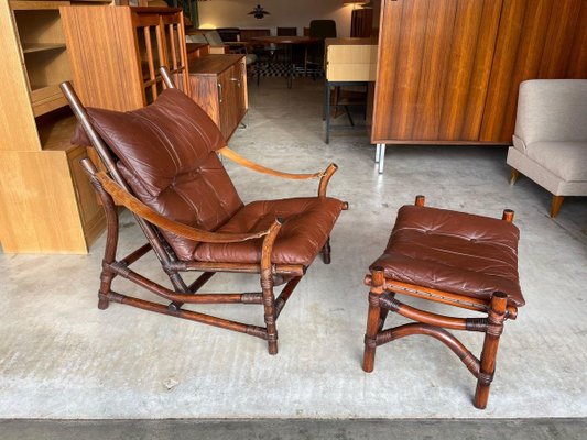 Asian Bamboo Easy Chair, 1950s-WSA-831402