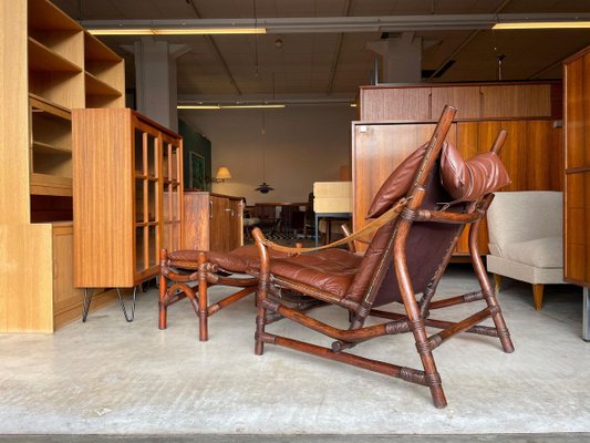 Asian Bamboo Easy Chair, 1950s-WSA-831402