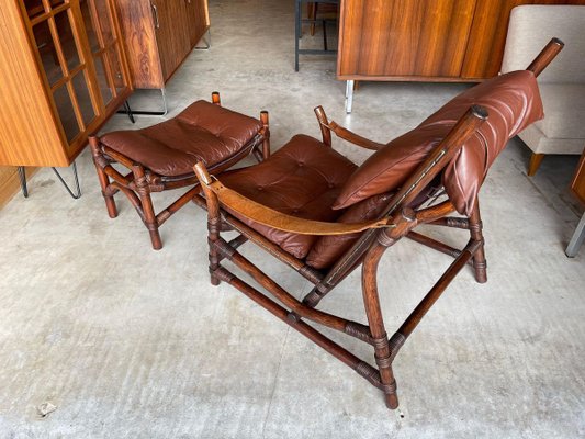 Asian Bamboo Easy Chair, 1950s-WSA-831402