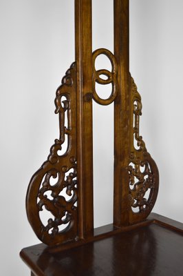 Asian Coat Rack in Carved Wood with Dragons, 1940s-XNH-754049