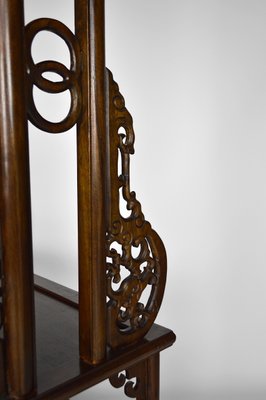 Asian Coat Rack in Carved Wood with Dragons, 1940s-XNH-754049