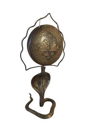 Asian Cobra Shaped Gong in Bronze-PKM-1719681