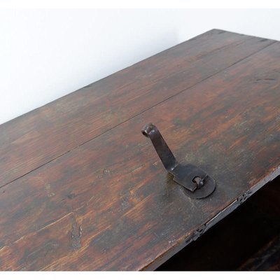 Asian Wooden Chest with Decorative Fittings-JG-1787239