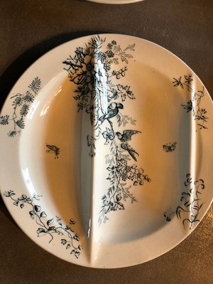 Asparagus Plates from Longwy, 1960s, Set of 4-QJM-835074