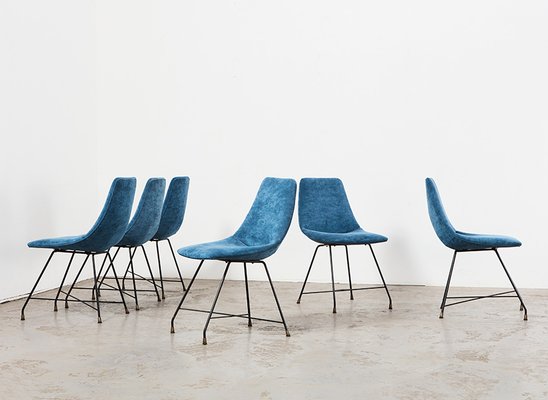 Aster Dining Chairs by Augusto Bozzi for Saporiti, Italy, 1950s, Set of 6-BPT-1730259