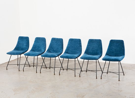 Aster Dining Chairs by Augusto Bozzi for Saporiti, Italy, 1950s, Set of 6-BPT-1730259