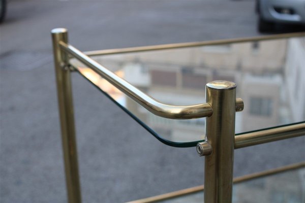 Asymmetric Bar Trolley in Solid Brass, 1970s-EH-753750