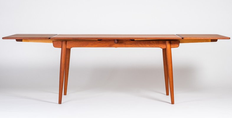 AT-312 Dining Table in Teak by Hans J. Wegner for Andreas Tuck, Denmark, 1950s-ZGQ-1289902