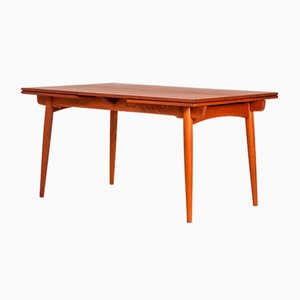 AT-312 Dining Table in Teak by Hans J. Wegner for Andreas Tuck, Denmark, 1950s-ZGQ-1289902