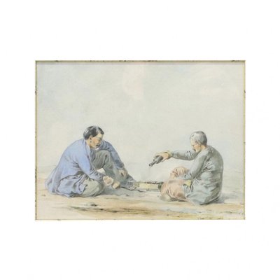 At the Mangal, 19th-20th Century, Watercolor on Paper, Framed-WMV-1129777