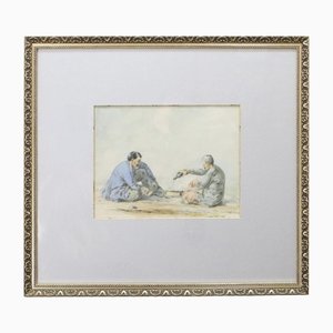 At the Mangal, 19th-20th Century, Watercolor on Paper, Framed-WMV-1129777