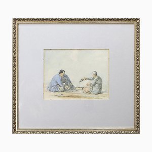 At the Mangal, 19th-Century, Watercolor on Paper, Framed-WMV-1272651