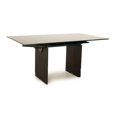 Atlas II Glass Dining Table with Black Extendable from Draenert-RQW-1813896