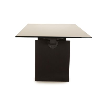 Atlas II Glass Dining Table with Black Extendable from Draenert-RQW-1813896