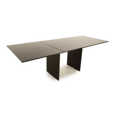 Atlas II Glass Dining Table with Black Extendable from Draenert-RQW-1813896