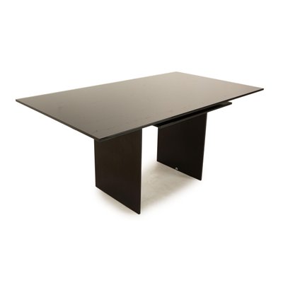 Atlas II Glass Dining Table with Black Extendable from Draenert-RQW-1813896