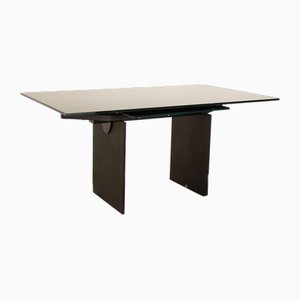 Atlas II Glass Dining Table with Black Extendable from Draenert-RQW-1813896