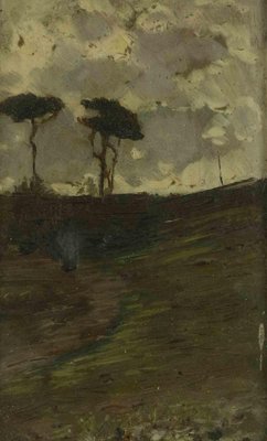 Attilio Pratella, Landscape, Oil Painting, Early 20th Century-ZCI-1788906