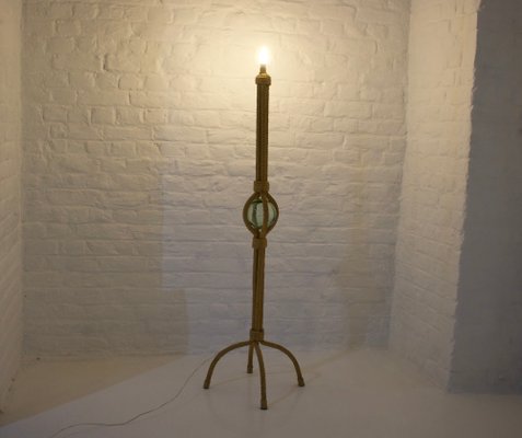 Audoux-Minet Rope Floor Lamp, 1950s-OWS-1769369