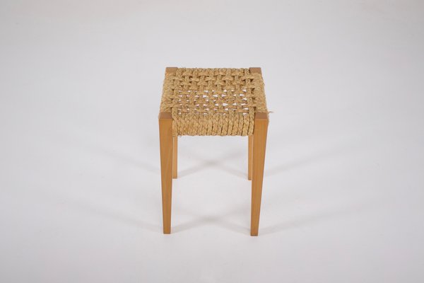 Audoux-Minet Rope Stool, 1950s-OWS-1769358