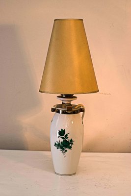 Augarten Maria Theresa Green Rose Lamp in Porcelain with Original Shade-SPD-1054329