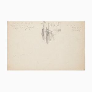 Auguste François-Marie Gorguet - Castel - Original Pencil on Paper - Early 20th Century-ZCI-872369