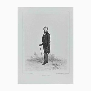 Auguste Raffet, Portrait of Alexandre Nordmann, Original Lithograph, 1848-ZCI-1405787