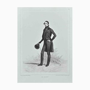 Auguste Raffet, Portrait of Paul Kolounoff, Original Lithograph, 1848-ZCI-1405789