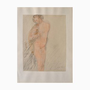 Auguste Rodin, Young Half-Naked Model, Engraving-KHH-2023033