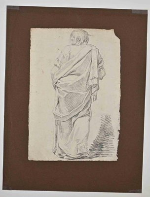 Augustin de Saint-Aubin, Figure of Man, Original Pencil Drawing, 19th Century-ZCI-1384910