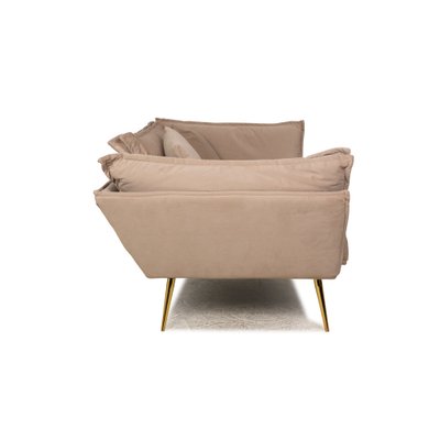 Aura 3-Seater Sofa in Beige Velvet from IconX Studios-RQW-1748169