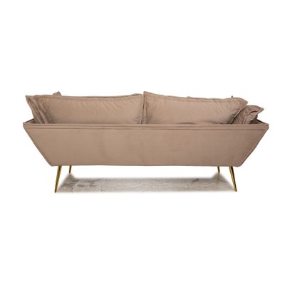 Aura 3-Seater Sofa in Beige Velvet from IconX Studios-RQW-1748169