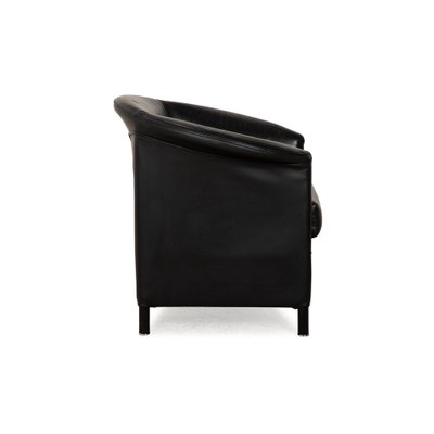 Aura Leather Armchair Set in Black from Wittmann, Set of 2-RQW-2036345