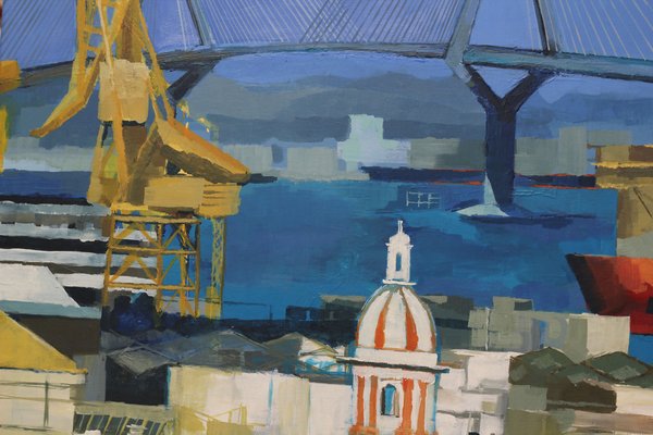 Aurélie Trabaud, Cadiz Harbour, 2020, Canvas Painting-ZHZ-1753398