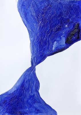 Aurélie Trabaud, Lines - Blue fields, 2023, Acrylic & Ink-ZHZ-1753459