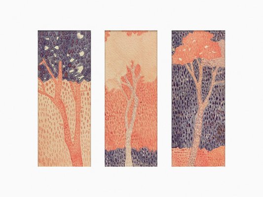 Aurélie Trabaud, Pink Pines - Loving trees No.1, 2022, Watercolor-ZHZ-1753423