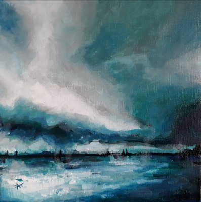 Aurélie Trabaud, Pont de pierre dans la brume, 2019, Acrylic Artwork-ZHZ-1753482