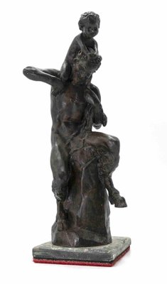 Aurelio Mistruzzi, Satyr and Baby, Bronze Sculpture, 1980-ZCI-1775953