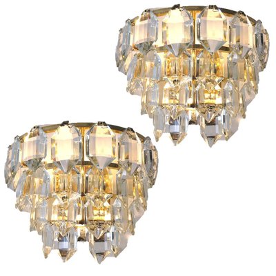 Austria Brass and Crystal Glass Bakalowits Chandeliers from Cor, 1960s, Set of 4-VDW-910020