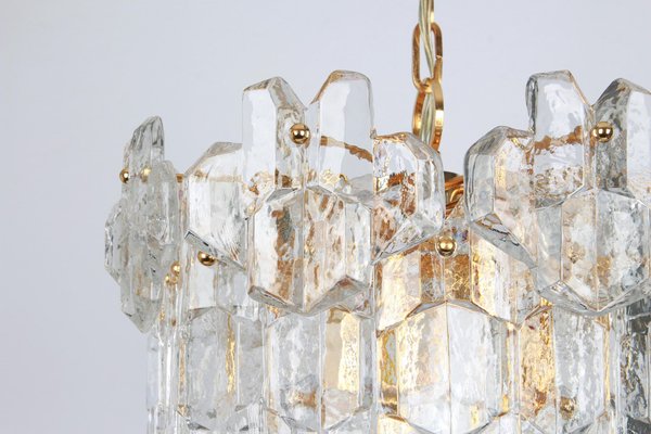 Austria Gilt Brass Murano Glass Chandelier from Kalmar, 1970s-UGR-1085516