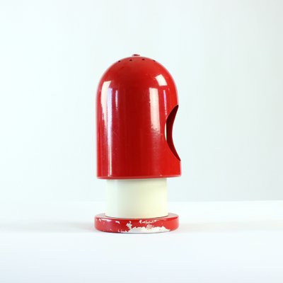 Austria Red & Cream Metal Rocket Table Lamp, 1970s-UL-882502