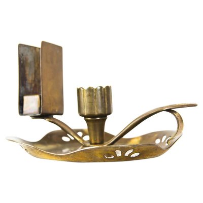 Austrian Art Deco Candleholder with Matchbox Holder for Wine Cellars, 1920s-SPD-866112