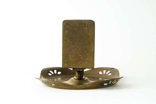 Austrian Art Deco Candleholder with Matchbox Holder for Wine Cellars, 1920s-SPD-866112