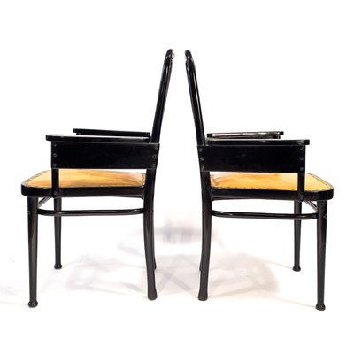 Austrian Art Nouveau Armchairs by Marcel Kammerer for Thonet, 1908, Set of 2-TG-938595